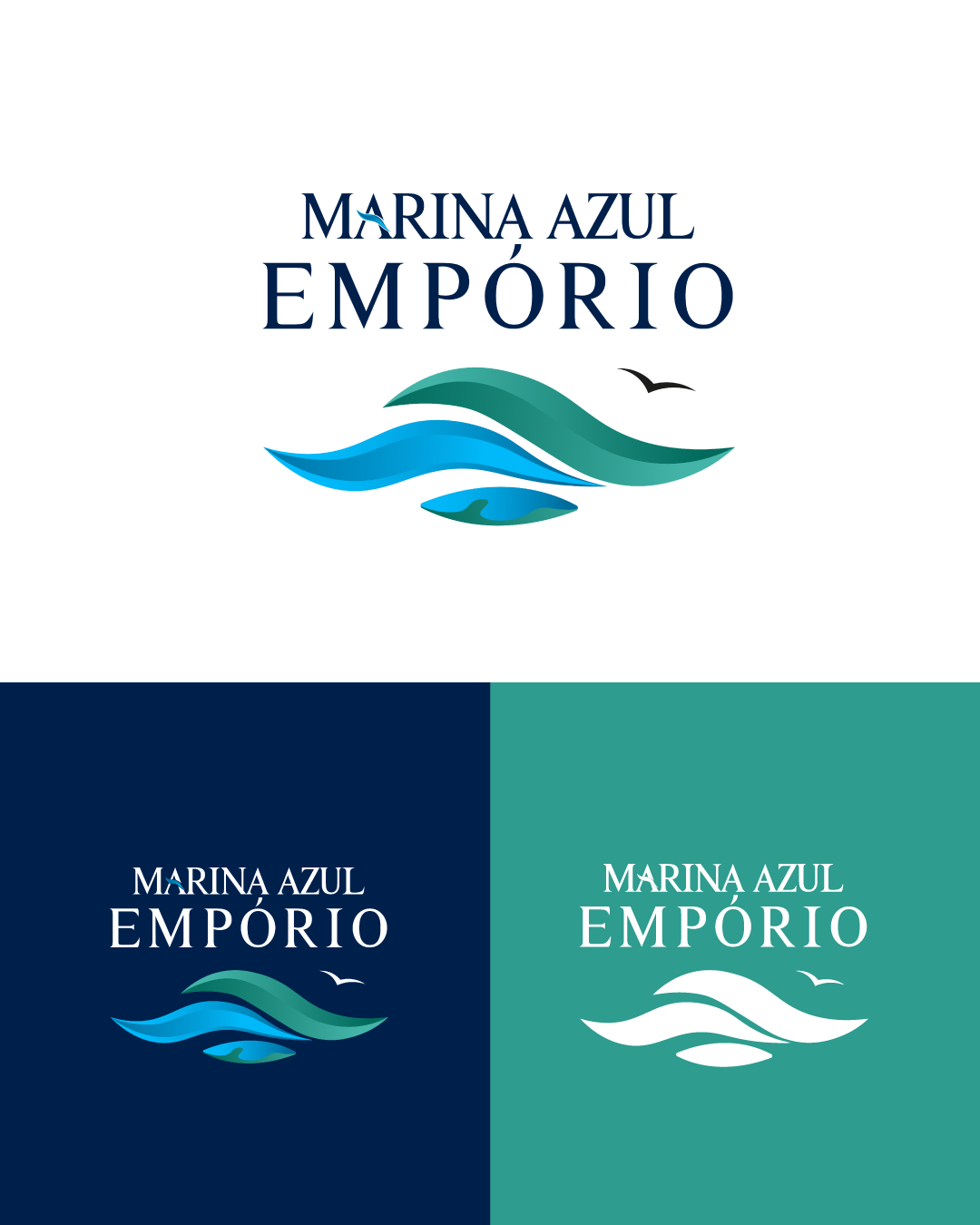Identidade visual Marina Azul Empoório